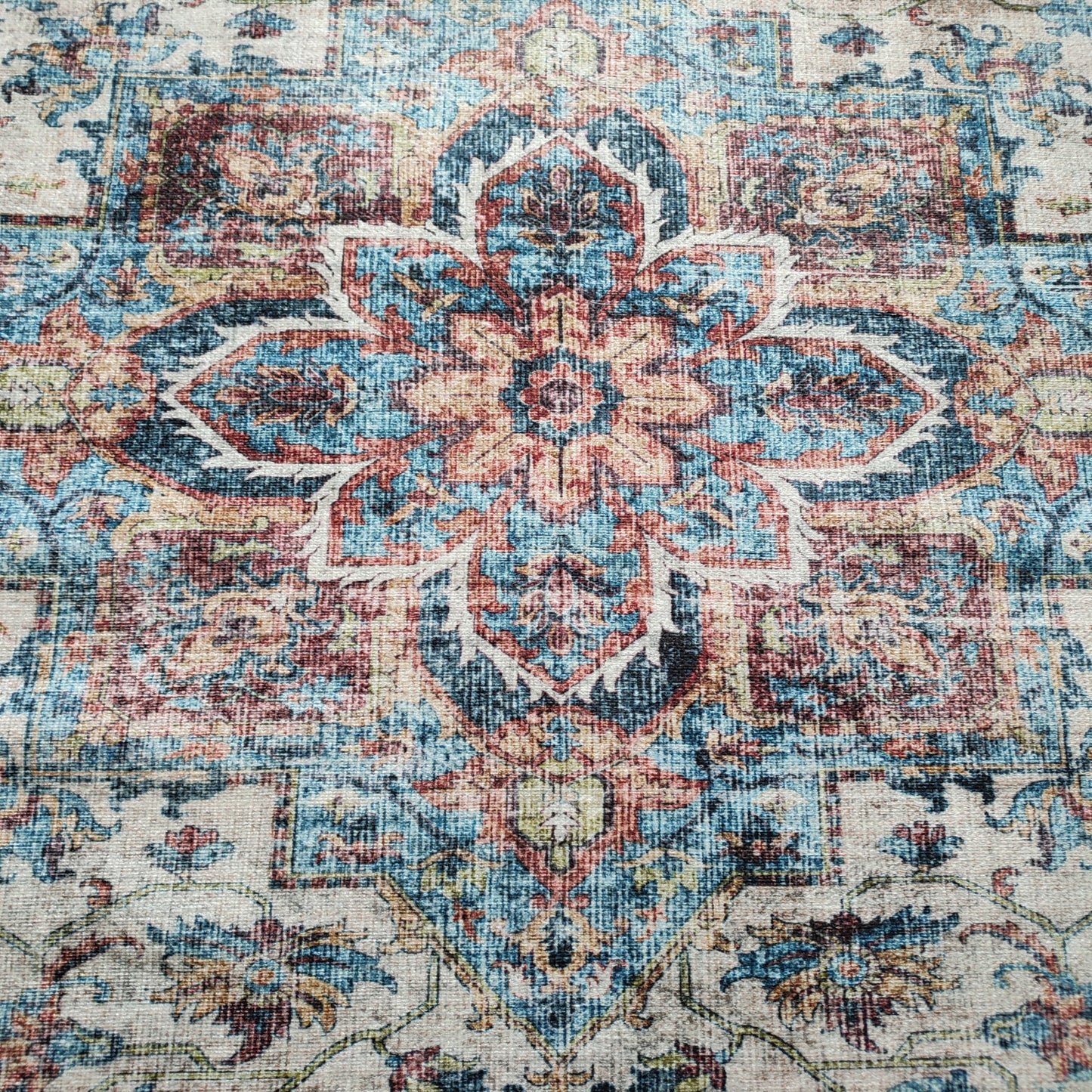 Vintage Distressed Turkish Rug XL 190x270cm Nonslip Backing