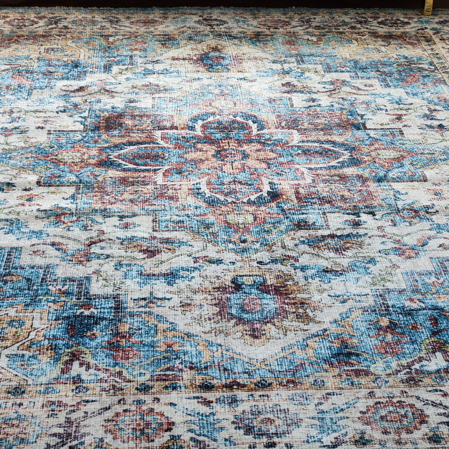 Vintage Distressed Turkish Rug XL 190x270cm Nonslip Backing