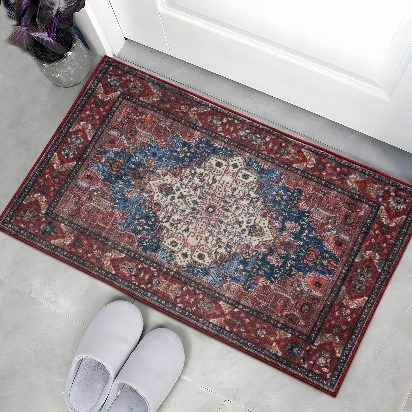 Royal Antique Persian Vintage Design Rug Machine Washable