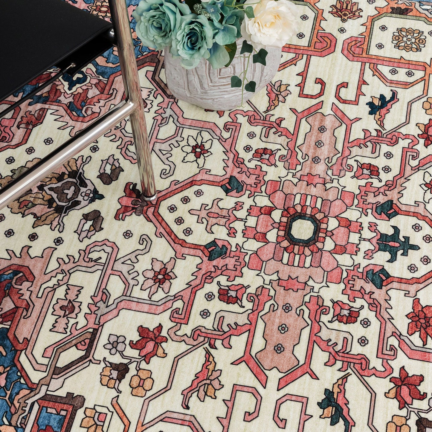 Royal Antique Persian Vintage Design Rug Machine Washable