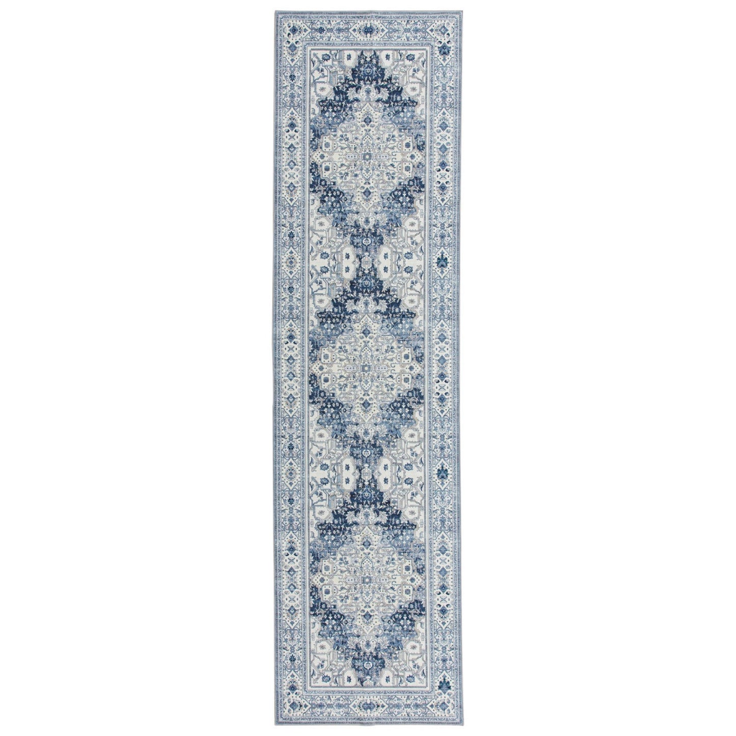 Royal Antique Persian Vintage Design Blue Rug Machine Washable