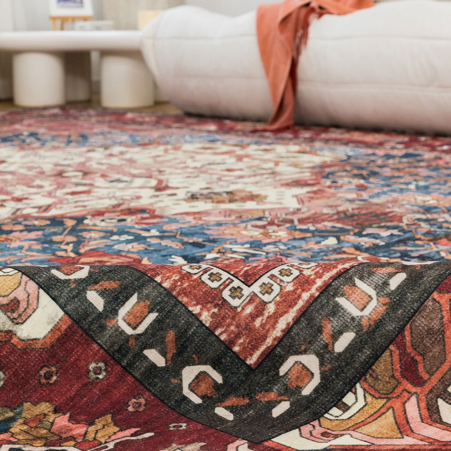 Royal Antique Persian Vintage Design Rug Machine Washable